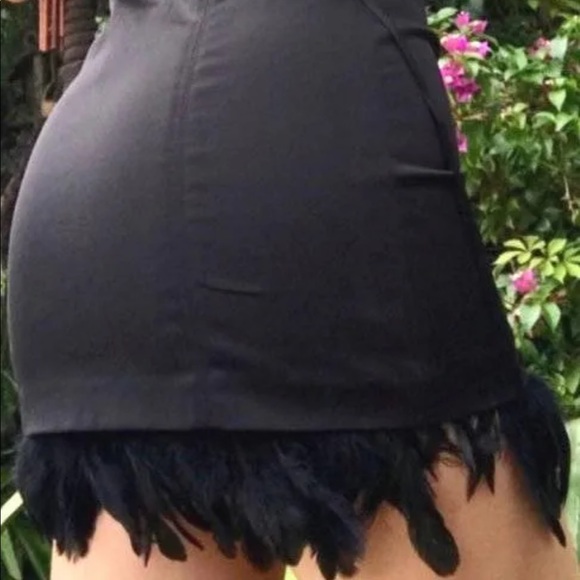 Guess Marciano Corset Bustier Feather Dress NWT - Picture 2 of 10